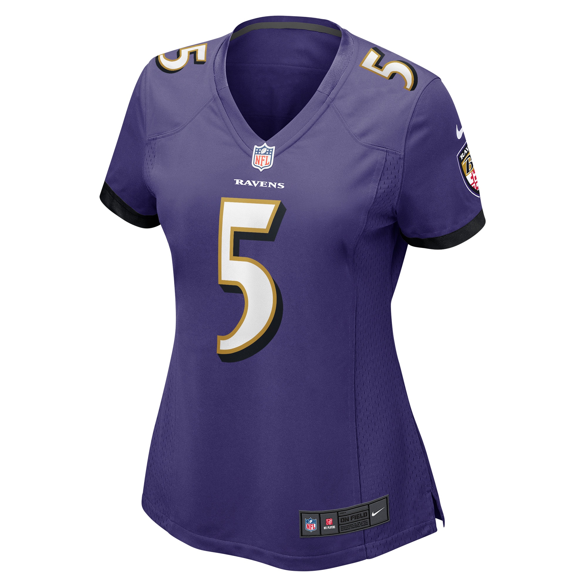Alternative view of Jalyn Armour-Davis Baltimore Ravens Game Jersey - Women's | Davis Purple Game Player Jersey