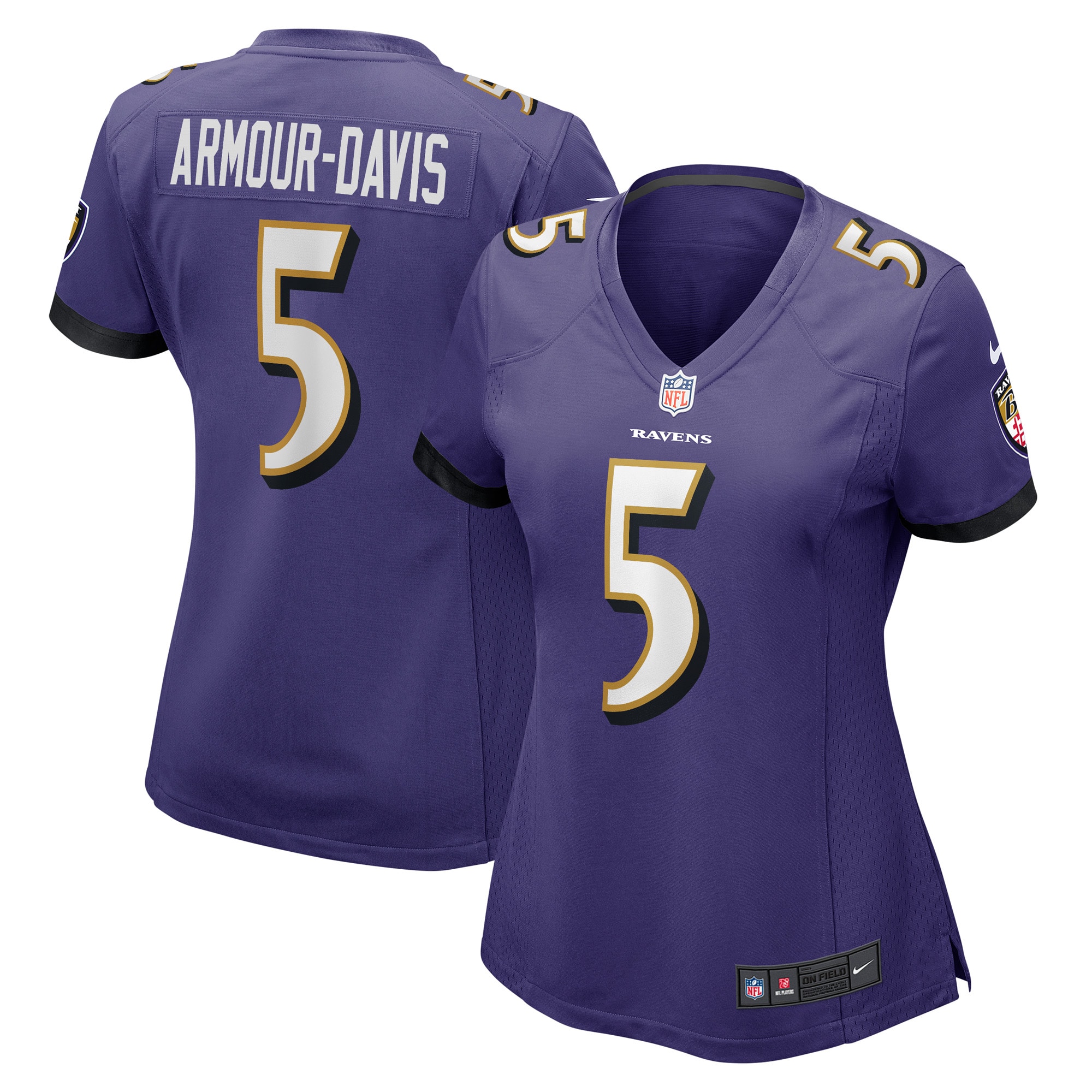 Jalyn Armour-Davis Baltimore Ravens Game Jersey - Women's | Davis Purple Game Player Jersey
