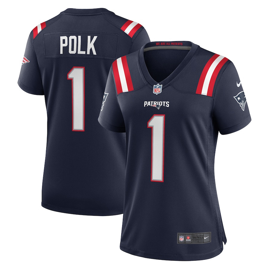 Ja'Lynn Polk #1 New England Patriots Game Jersey - Women's | Navy