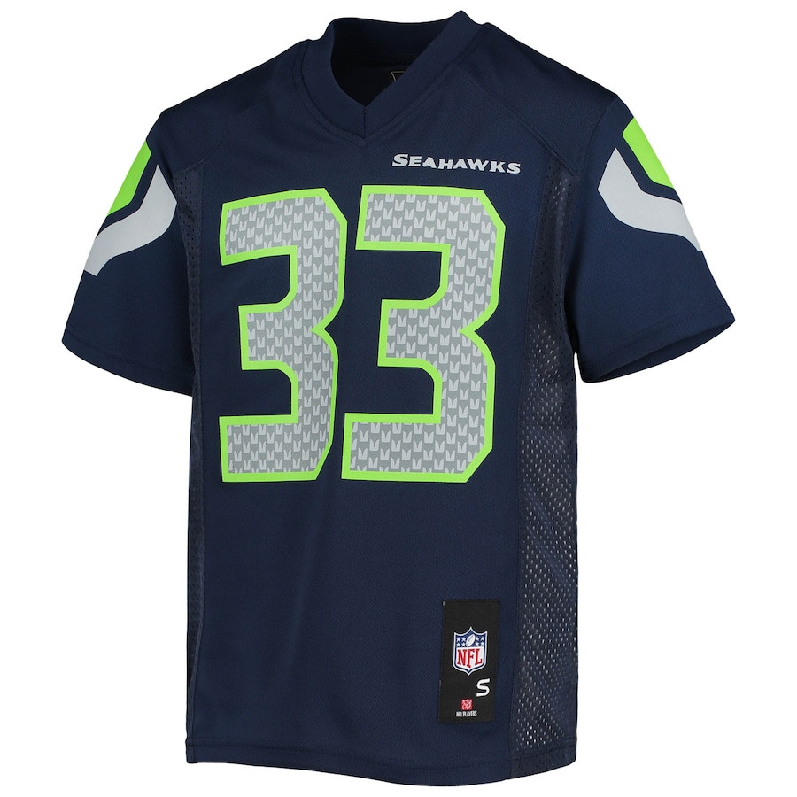 Alternative view of Jamal Adams #33 Seattle Seahawks Game Jersey - Youth | College Navy