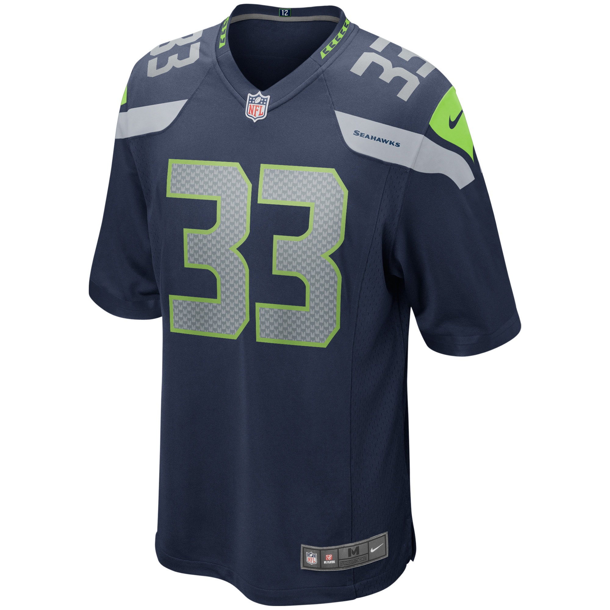 Alternative view of Jamal Adams Seattle Seahawks Game Jersey - Men's