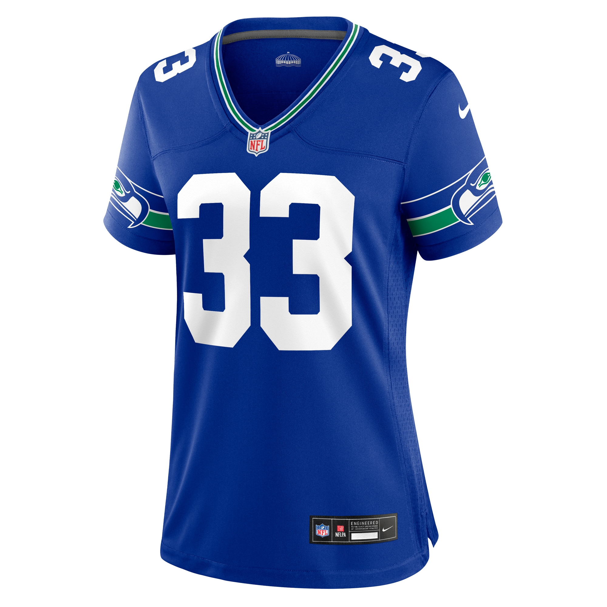 Alternative view of Jamal Adams Seattle Seahawks Throwback Game Jersey - Women's