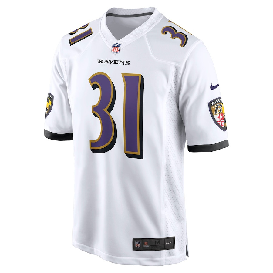 Jamal Lewis #31 Baltimore Ravens Game Jersey - Men's | White - Image 2