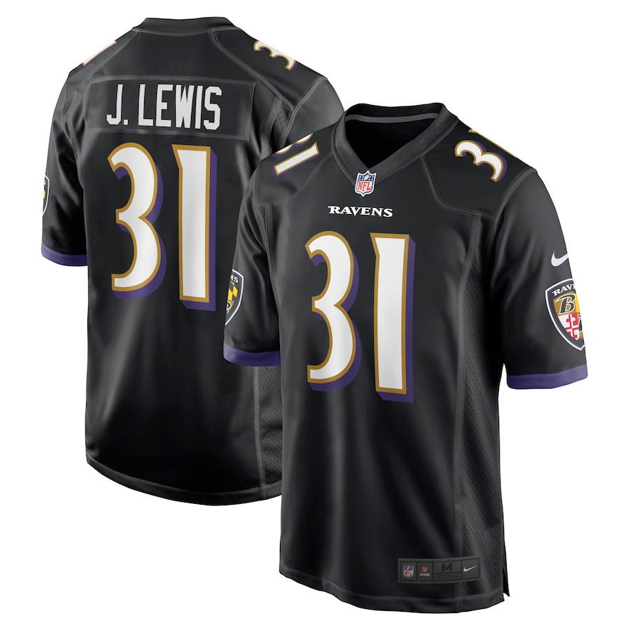 Jamal Lewis #31 Baltimore Ravens Retired Player Game Jersey - Men's | Black
