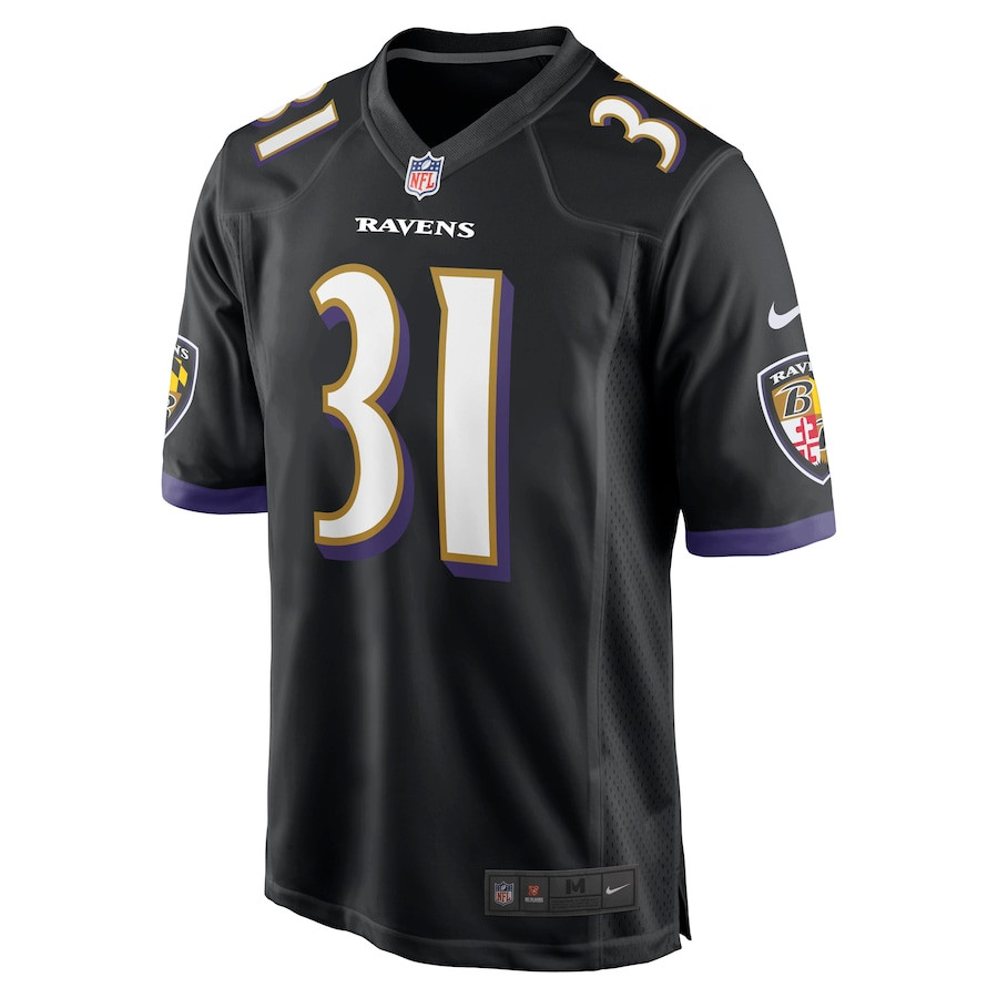 Alternative view of Jamal Lewis #31 Baltimore Ravens Retired Player Game Jersey - Men's | Black