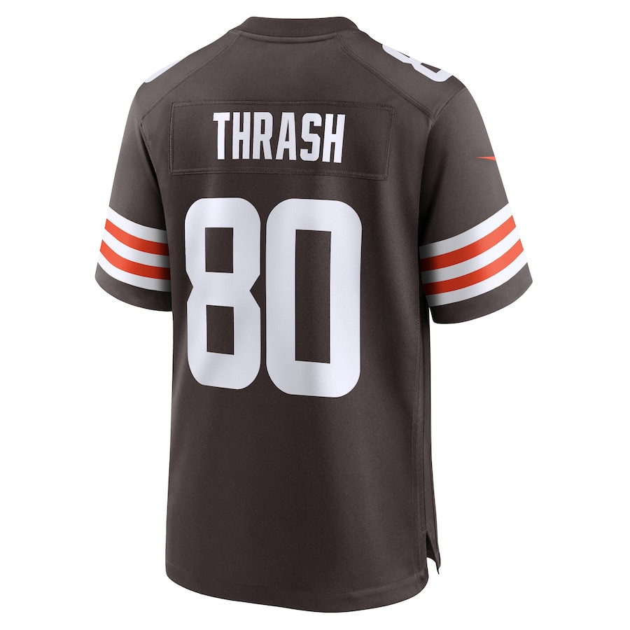 Jamari Thrash #80 Cleveland Browns Game Jersey - Men's | Brown - Image 3