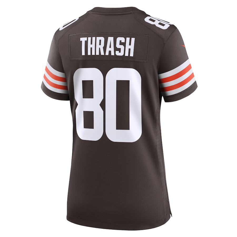 Jamari Thrash #80 Cleveland Browns Game Jersey - Women's | Brown - Image 3
