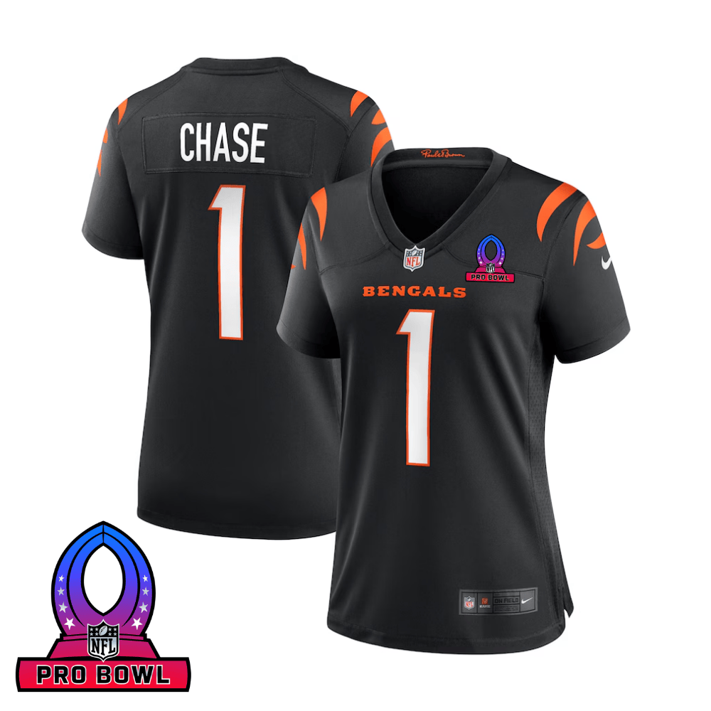 Ja'Marr Chase #1 Cincinnati Bengals Game Jersey - Women's | Black