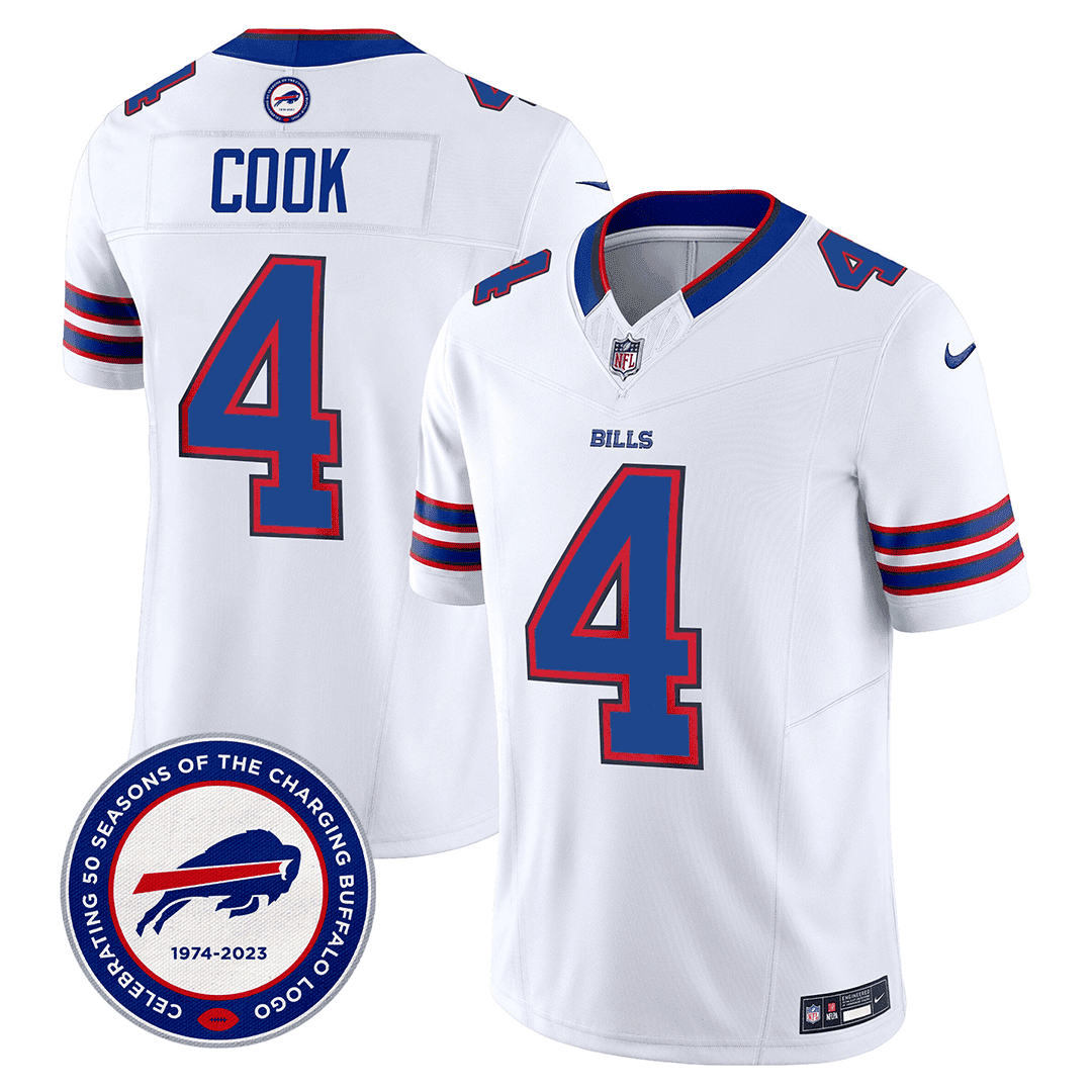 James Cook #4 Buffalo Bills Game Jersey - Men's | White