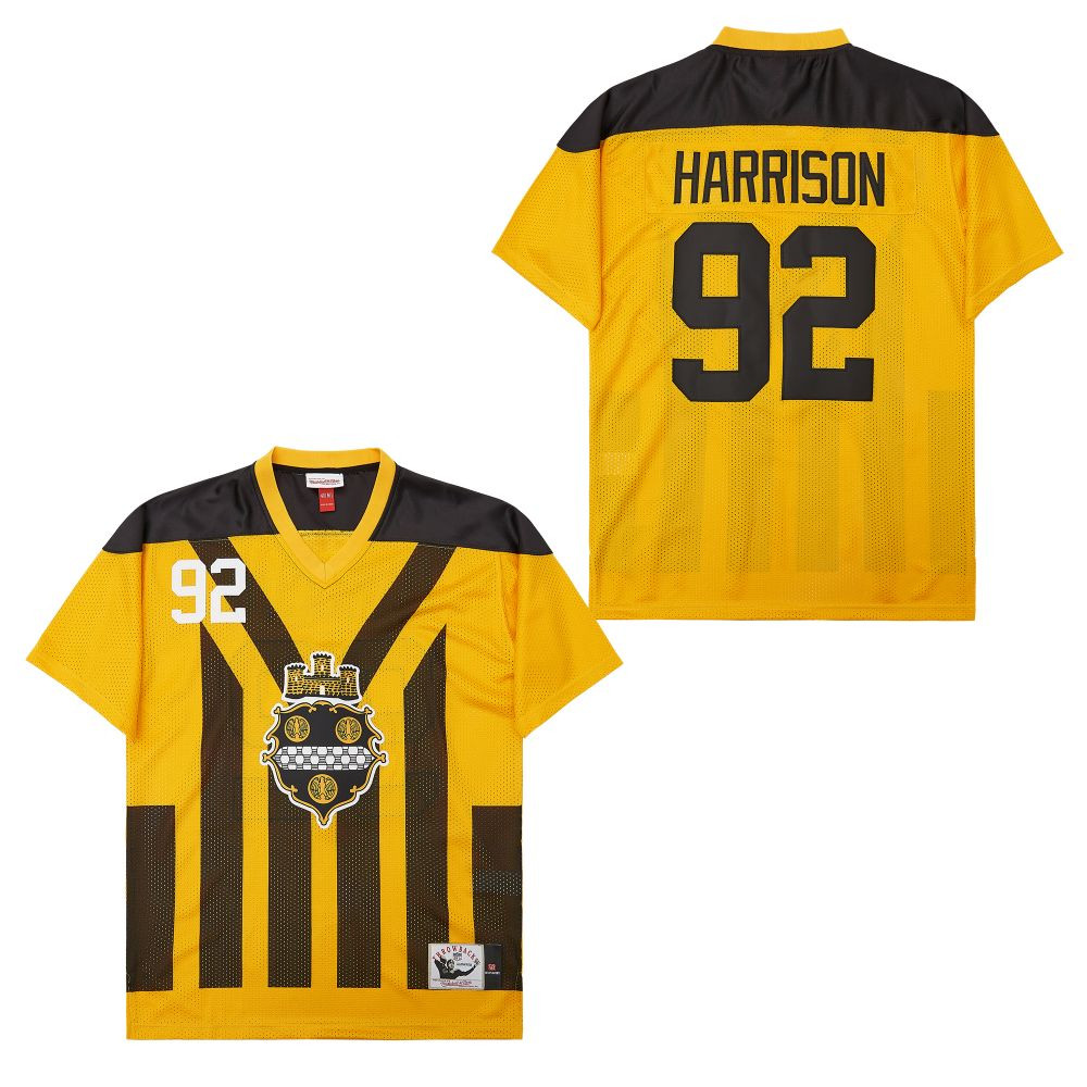 Alternative view of James Harrison #92 Pittsburgh Steelers Throwback Game Jersey - Men's