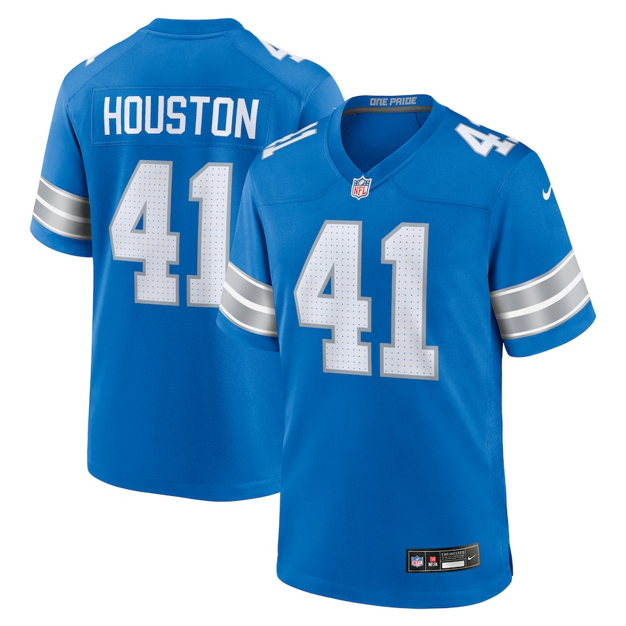 James Houston #41 Detroit Lions Game Jersey - Men's | Blue