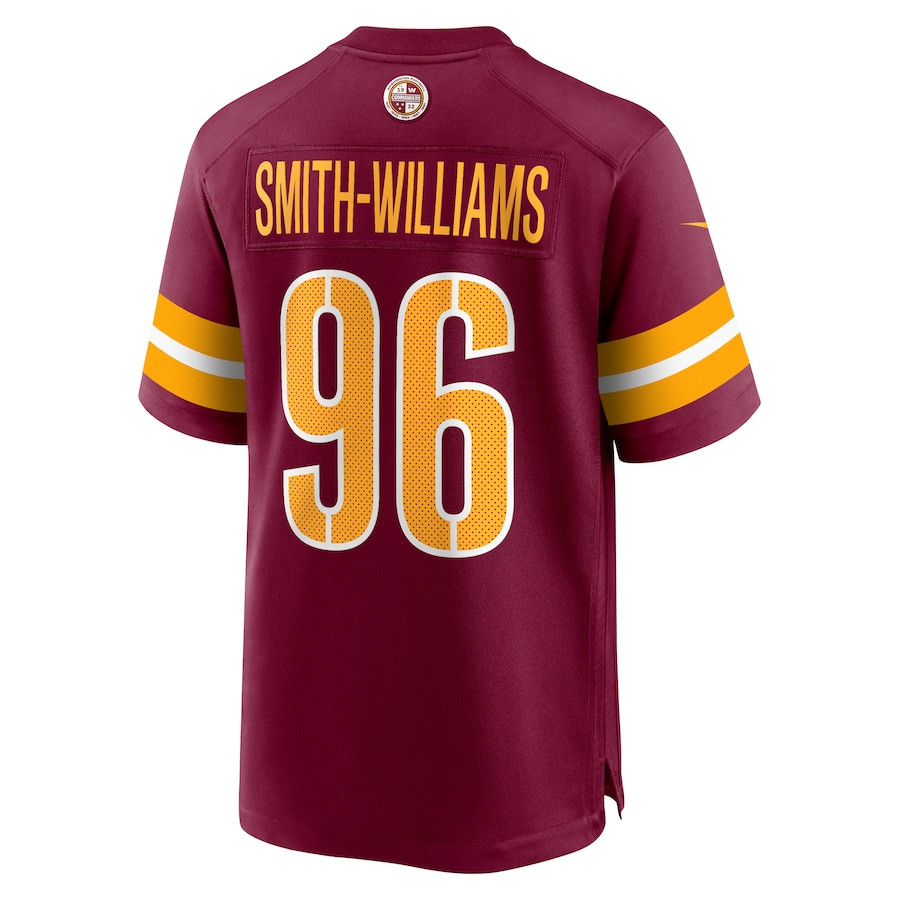James Smith-Williams #96 Washington Commanders Game Jersey - Men's | Burgundy - Image 3