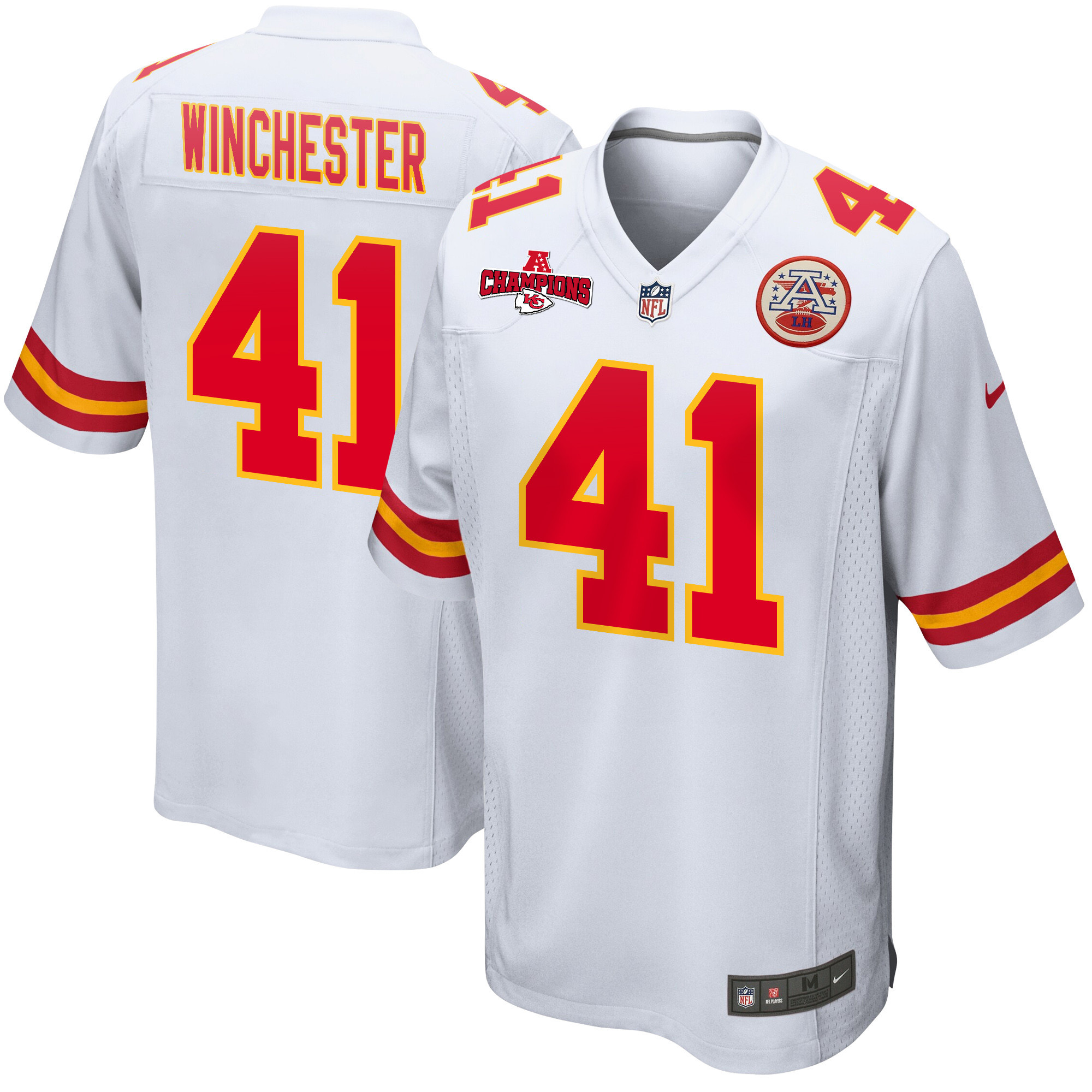 James Winchester #41 Kansas City Chiefs Game Jersey - Men's | White