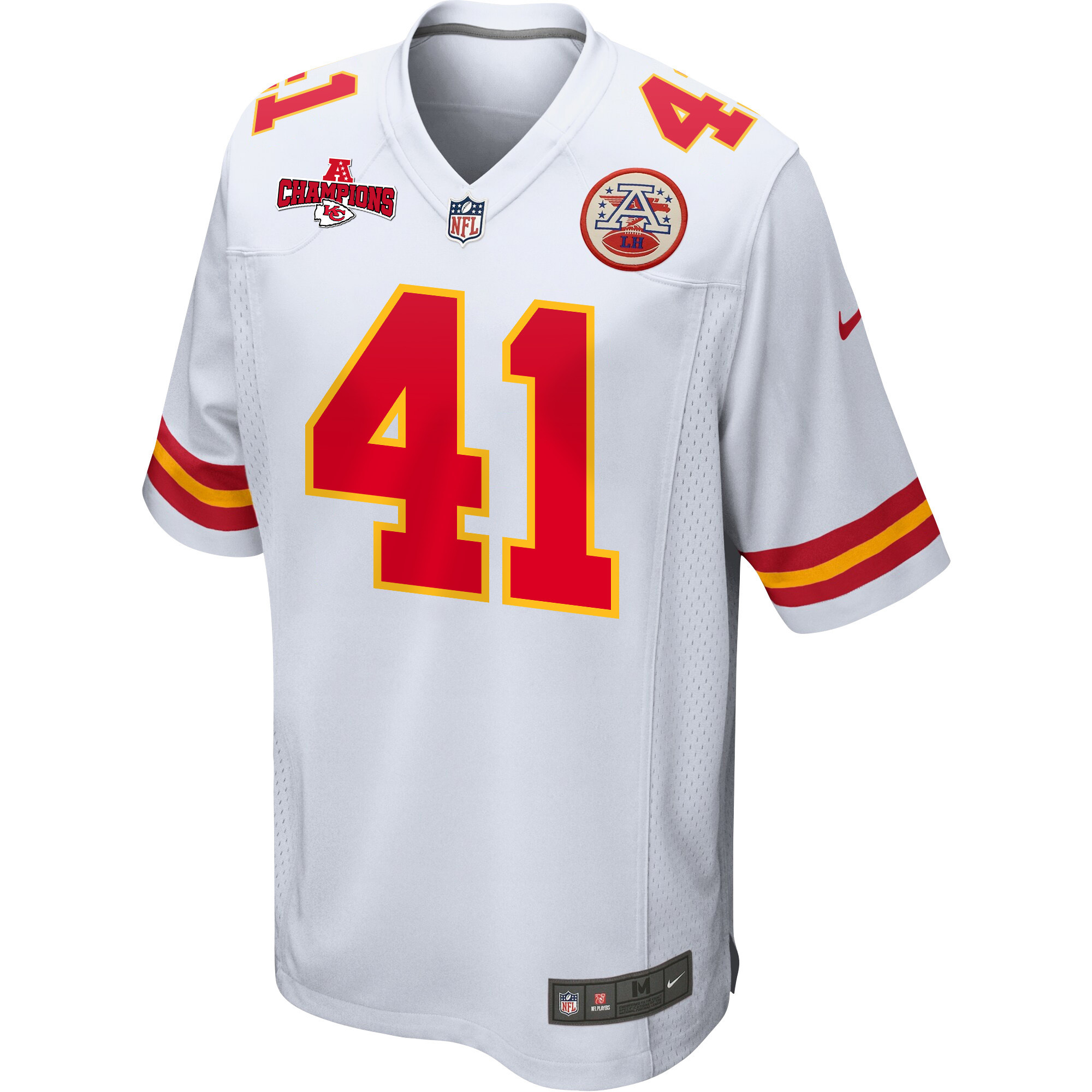 Alternative view of James Winchester #41 Kansas City Chiefs Game Jersey - Men's | White