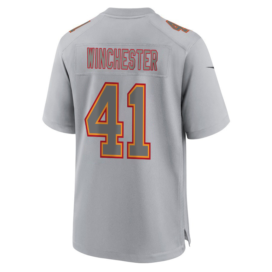 James Winchester #41 Kansas City Chiefs Super Bowl LVIII Champions 4X Game Jersey - Men's | Gray - Image 3
