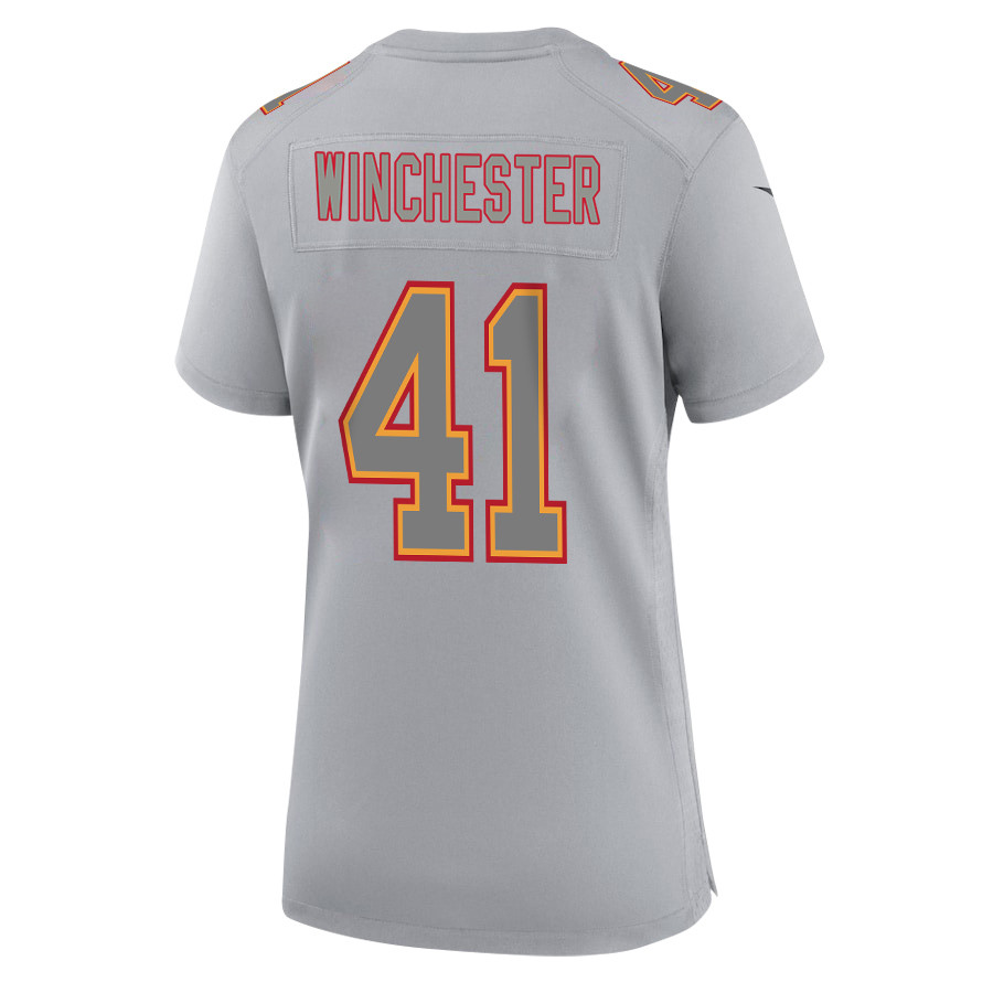 James Winchester #41 Kansas City Chiefs Super Bowl LVIII Champions 4X Game Jersey - Women's | Gray - Image 3