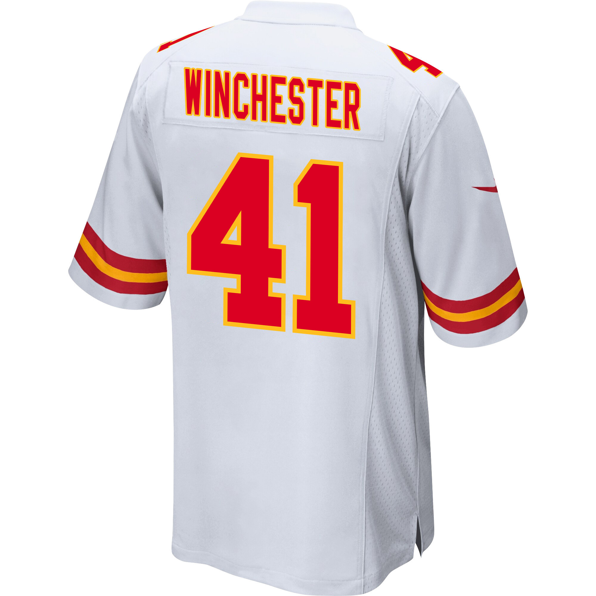 James Winchester #41 Kansas City Chiefs Super Bowl LVIII Patch Game Jersey - Men's | White - Image 3