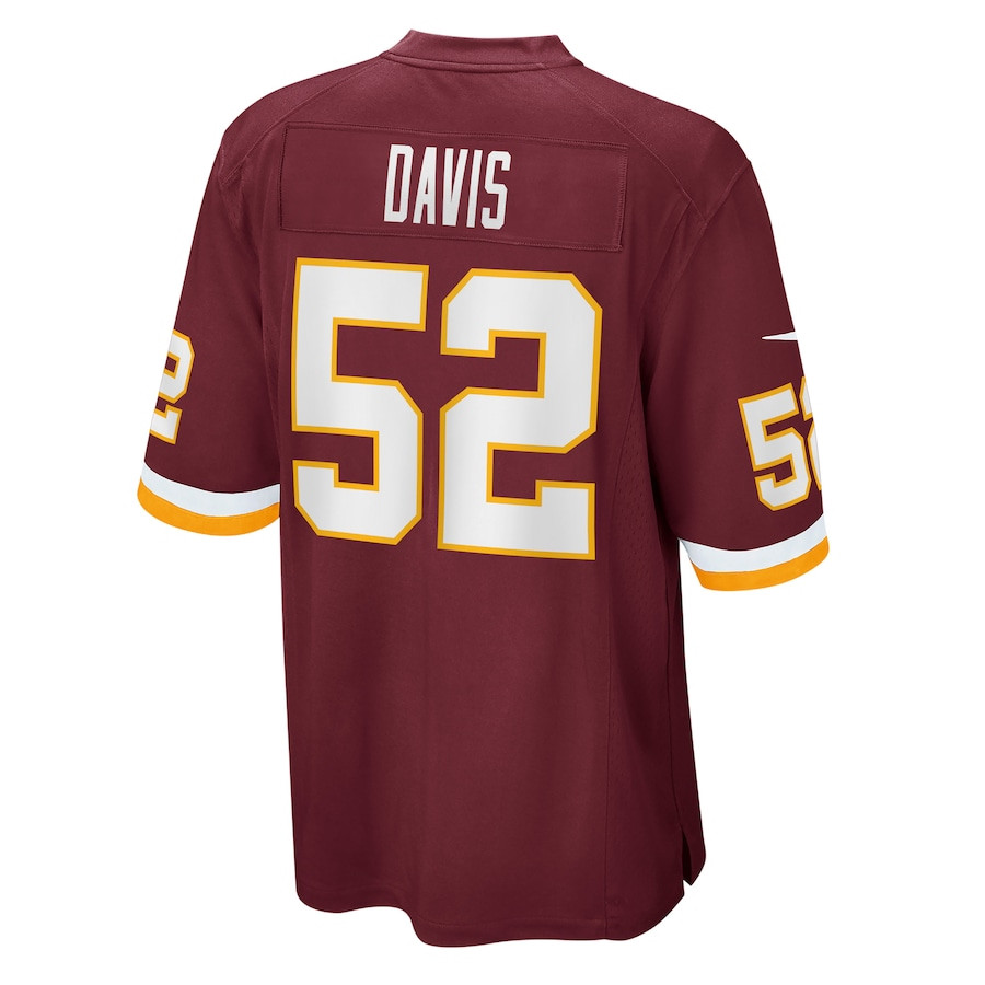 Jamin Davis #52 Game Jersey - Men's | Burgundy - Image 3