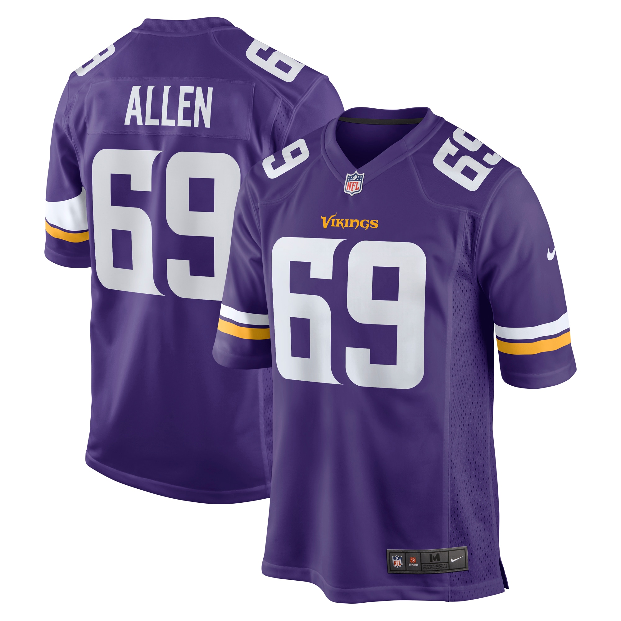 Jared Allen Minnesota Vikings Retired Player Game Jersey - Men's