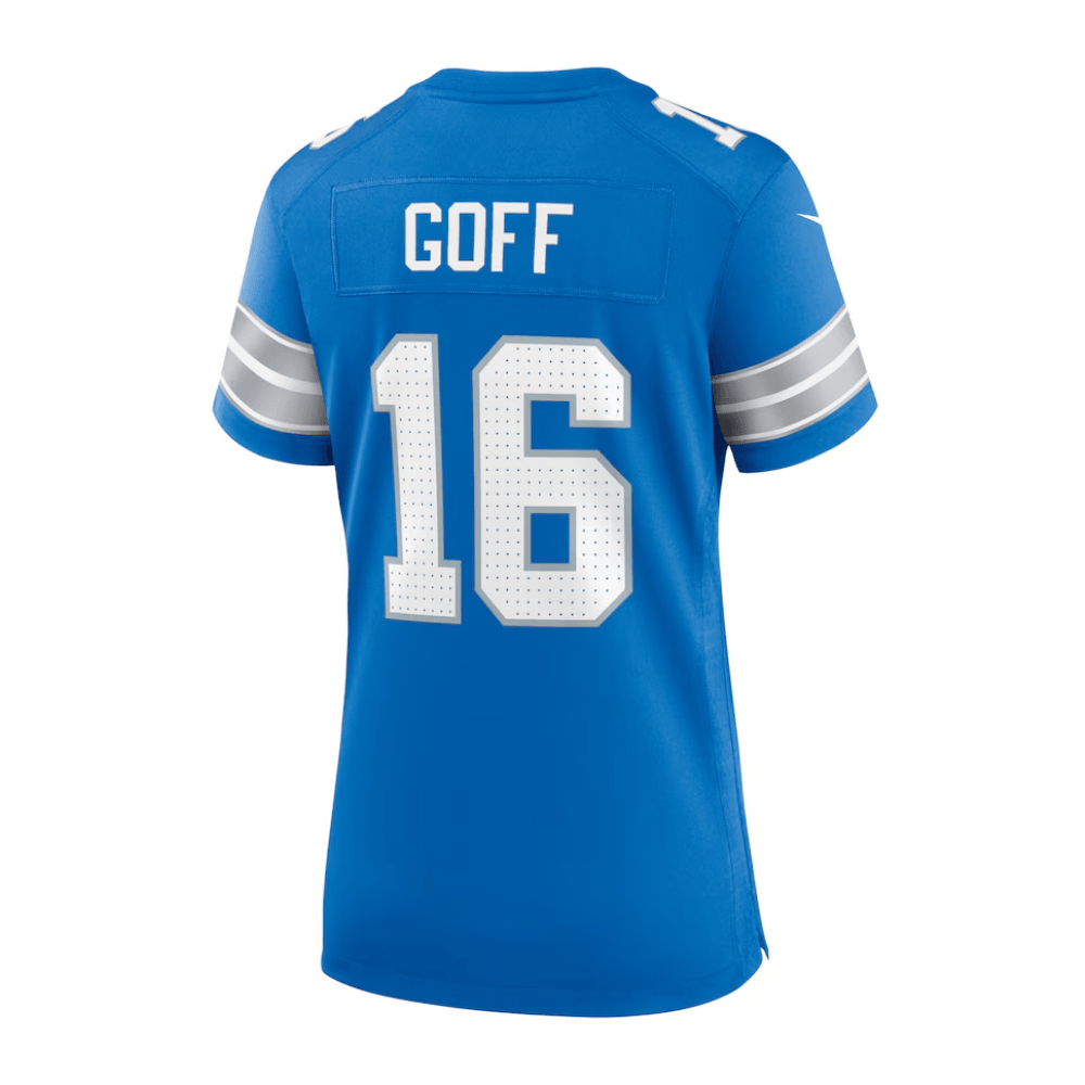 Alternative view of Jared Goff #16 Detroit Lions Game Jersey - Women's | Blue