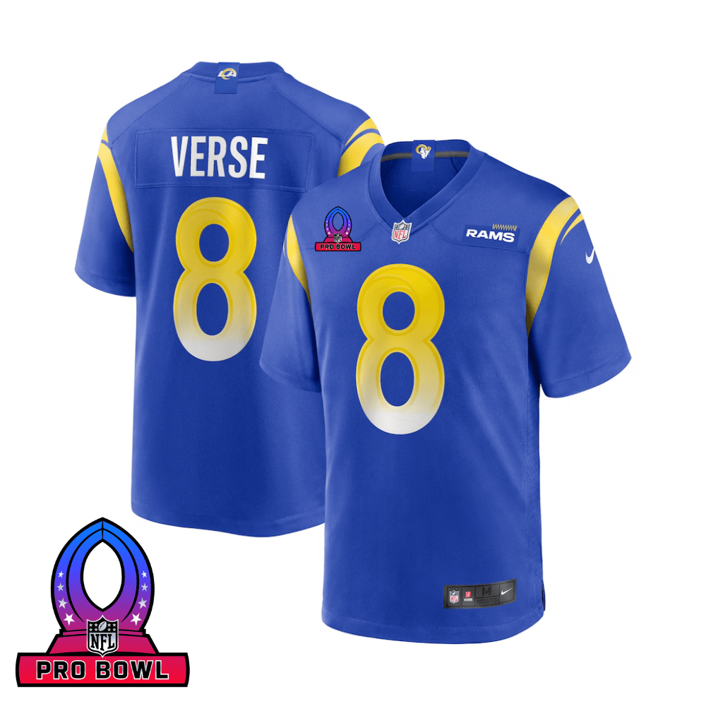 Jared Verse #8 Los Angeles Rams Game Jersey - Men's | Royal