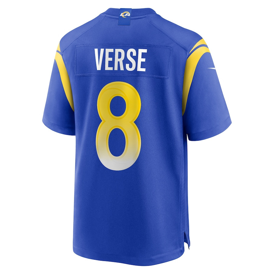 Jared Verse #8 Los Angeles Rams Game Jersey - Men's | Royal - Image 3