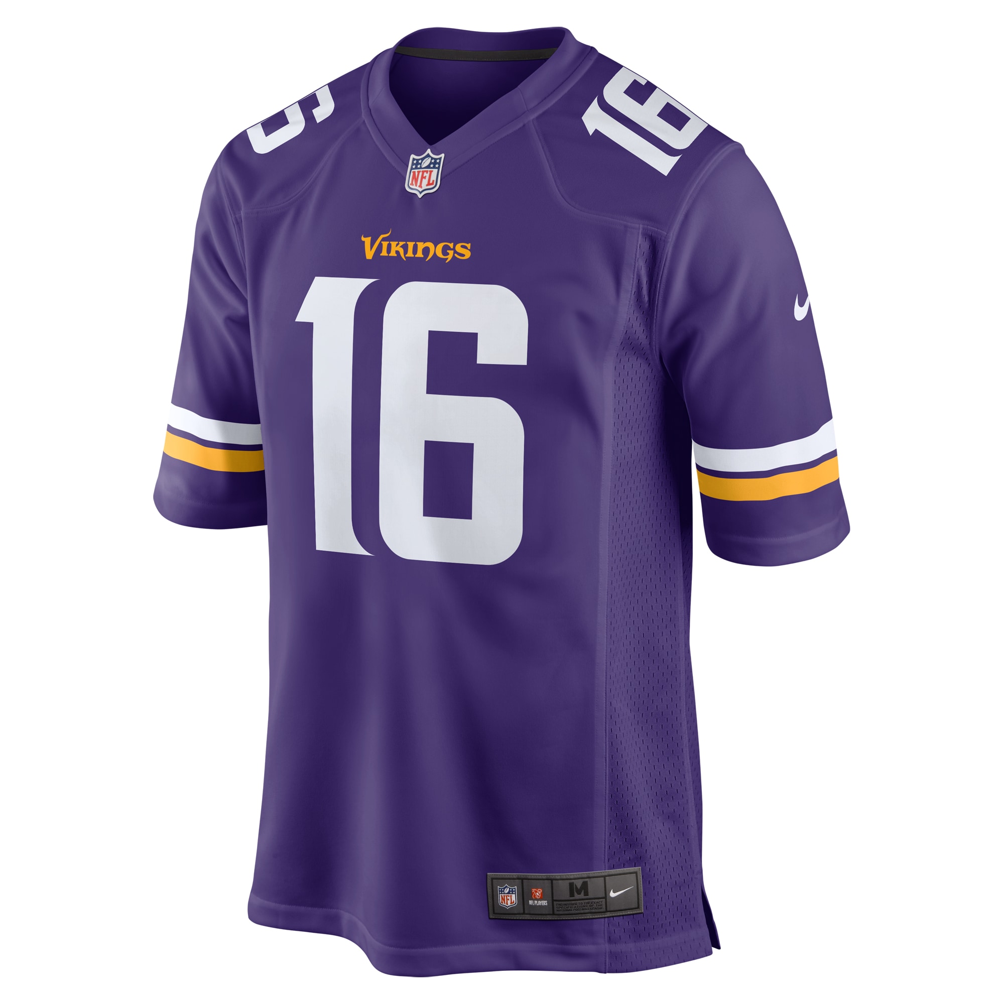 Alternative view of Jaren Hall Minnesota Vikings Game Jersey - Men's