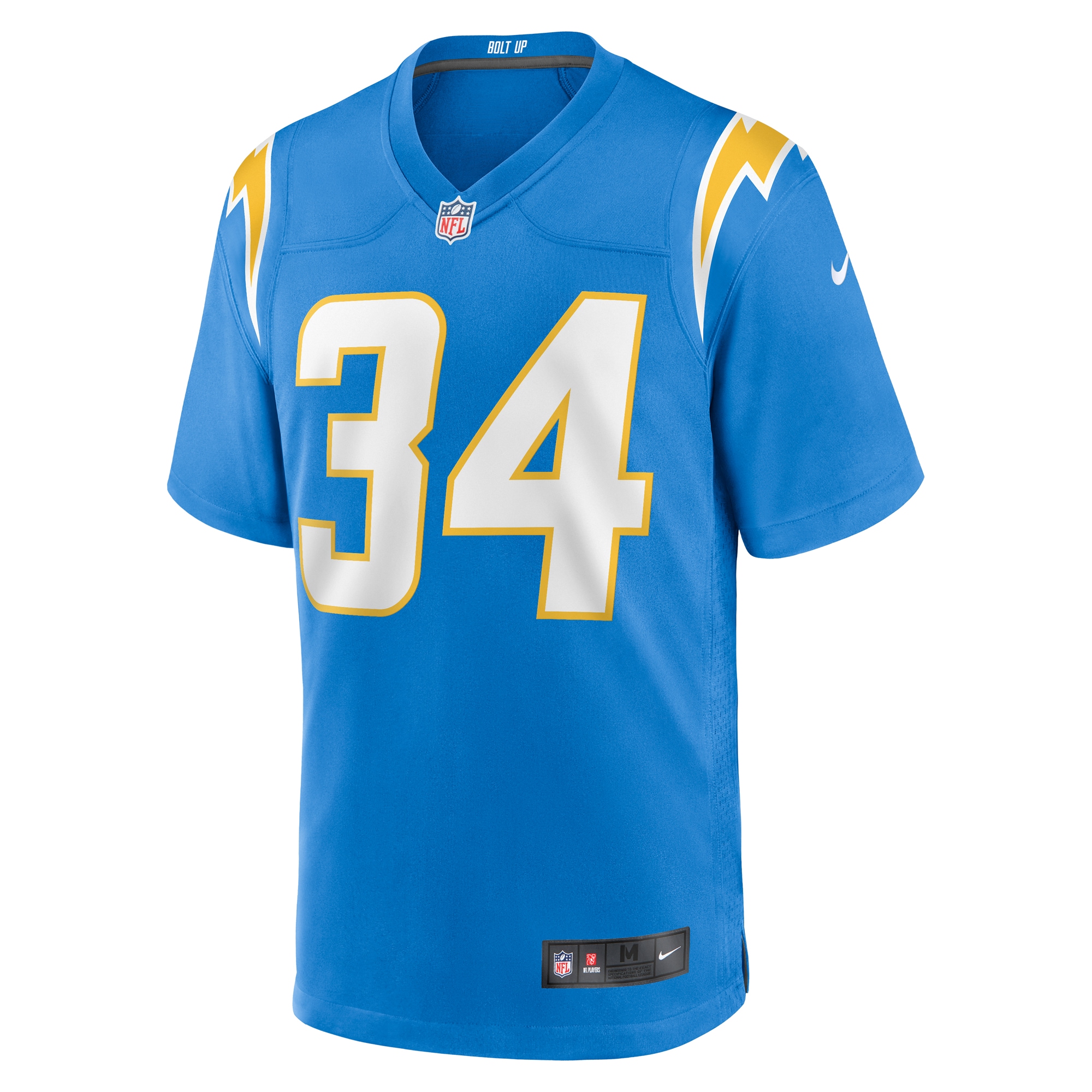 Alternative view of Jaret Patterson Los Angeles Chargers Game Jersey - Men's