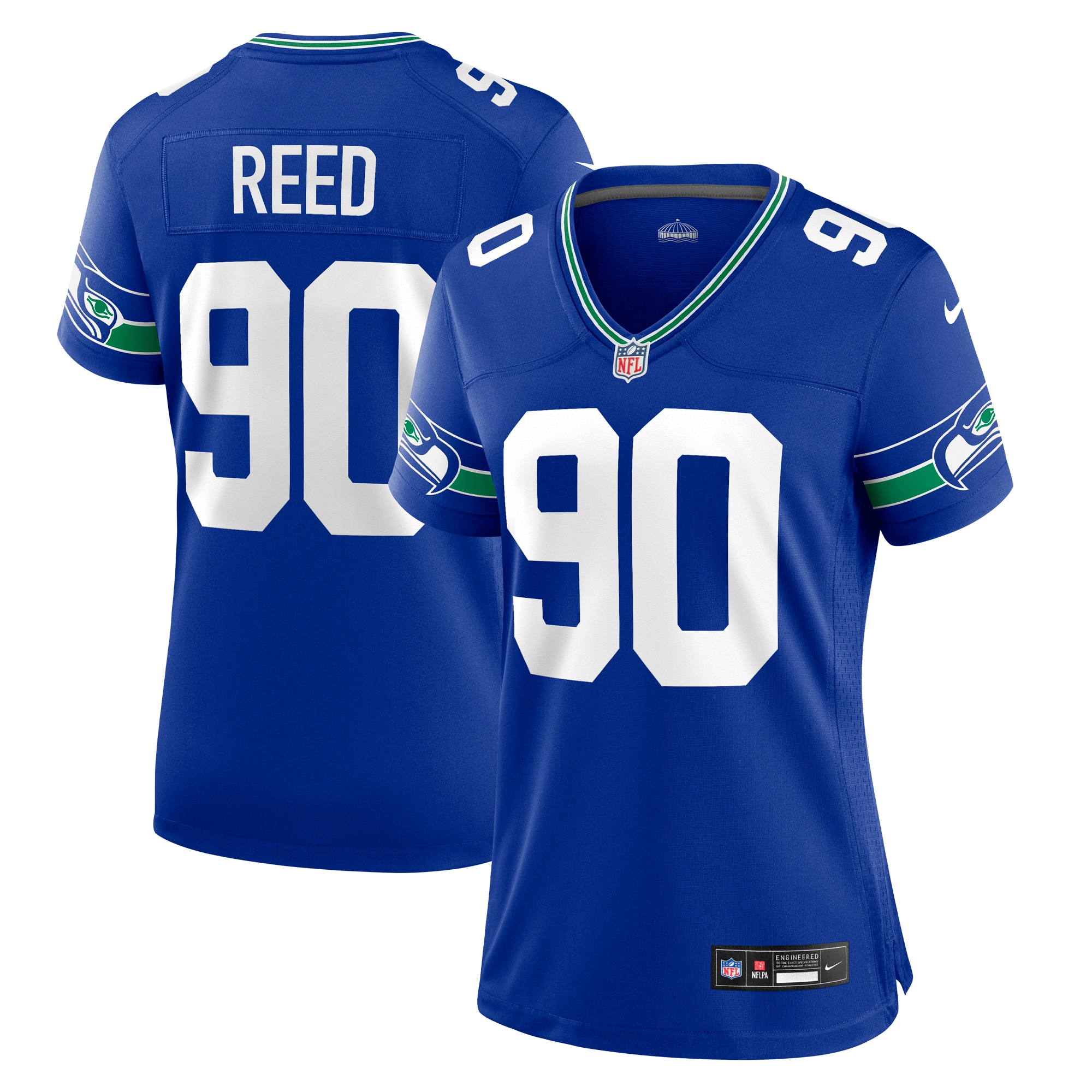 Jarran Reed Seattle Seahawks Throwback Game Jersey - Women's