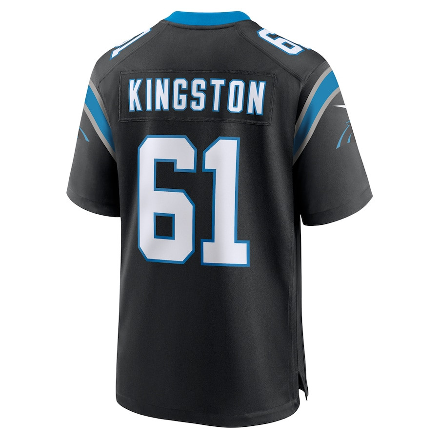 Jarrett Kingston #61 Carolina Panthers Game Jersey - Men's | Black - Image 3