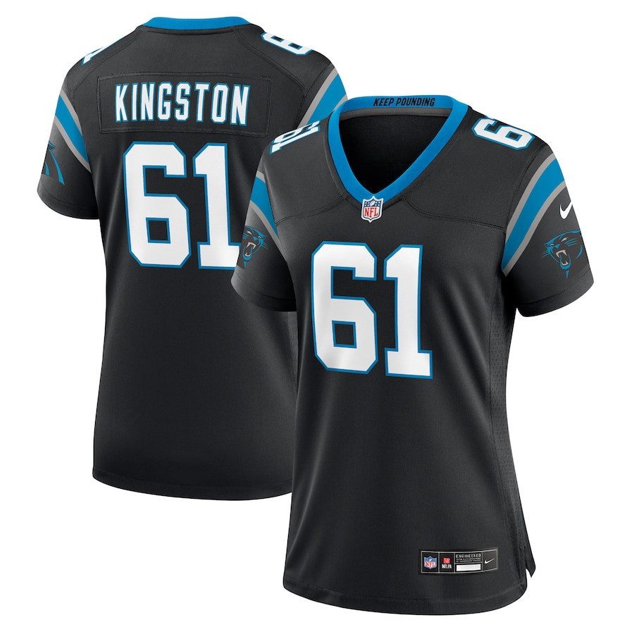 Jarrett Kingston #61 Carolina Panthers Game Jersey - Women's | Black