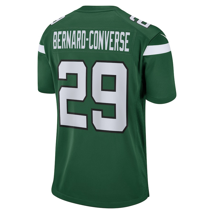 Jarrick Bernard Converse #29 New York Jets Game Jersey - Men's | Gotham Green - Image 3