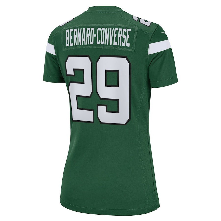 Jarrick Bernard Converse #29 New York Jets Game Jersey - Women's | Gotham Green - Image 3