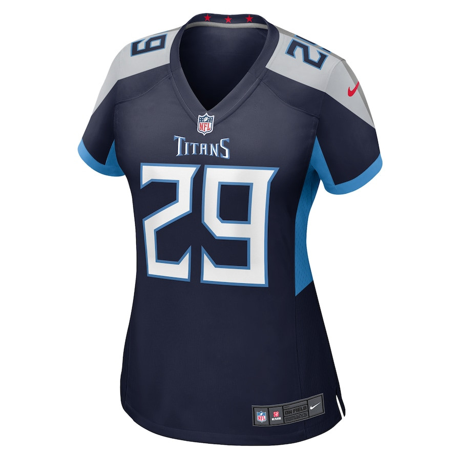 Alternative view of Jarvis Brownlee Jr. #29 Tennessee Titans Game Jersey - Women's | Navy