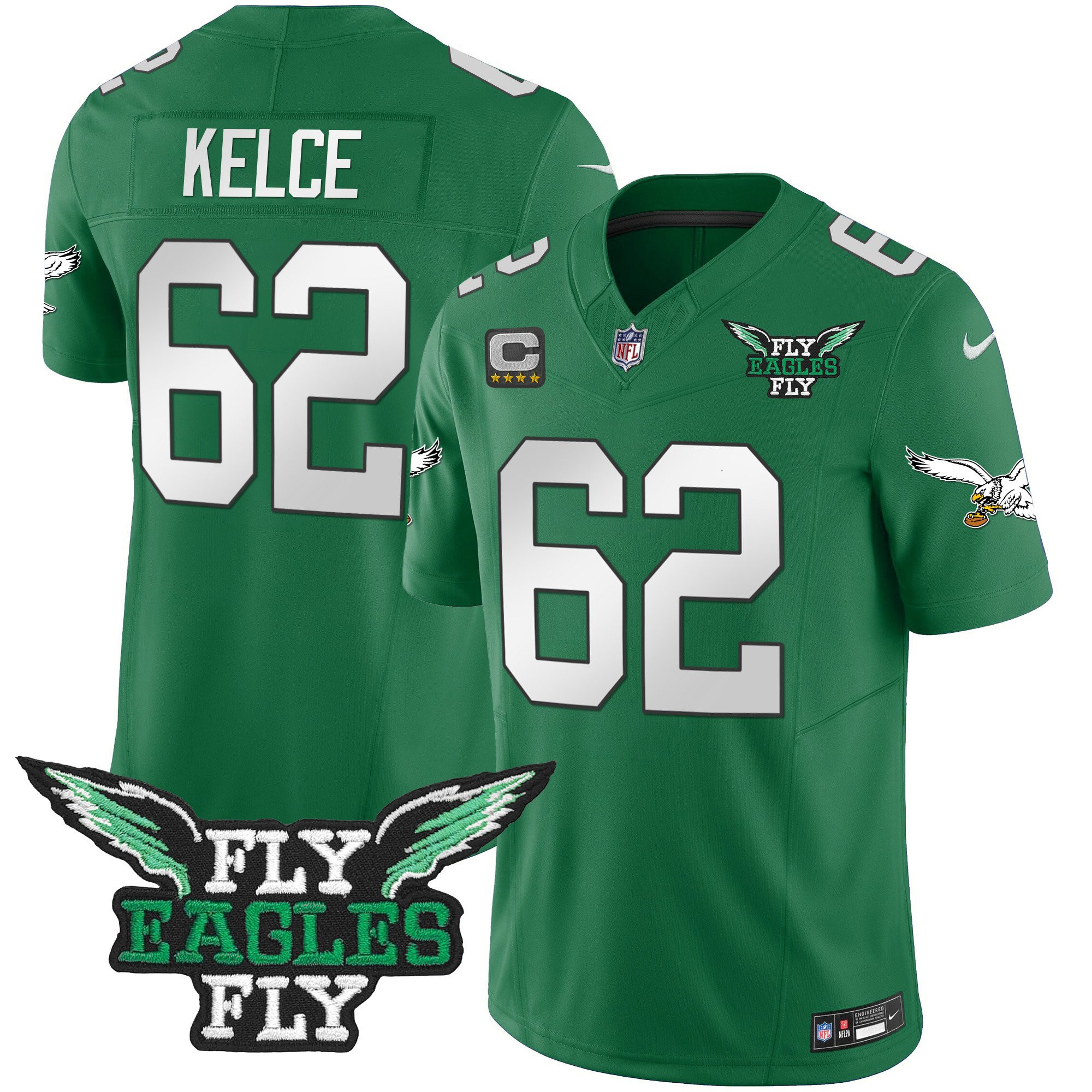 Jason Kelce #62 Philadelphia Eagles Alternate Game Jersey - Men's | Kelly Green