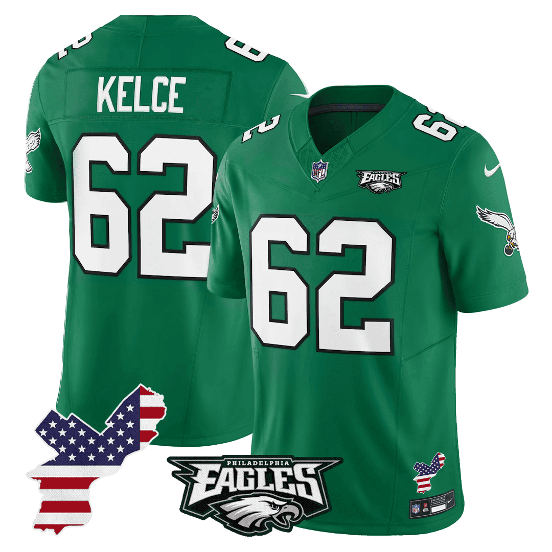 Jason Kelce #62 Philadelphia Eagles Alternate Game Jersey - Men's | Kelly Green
