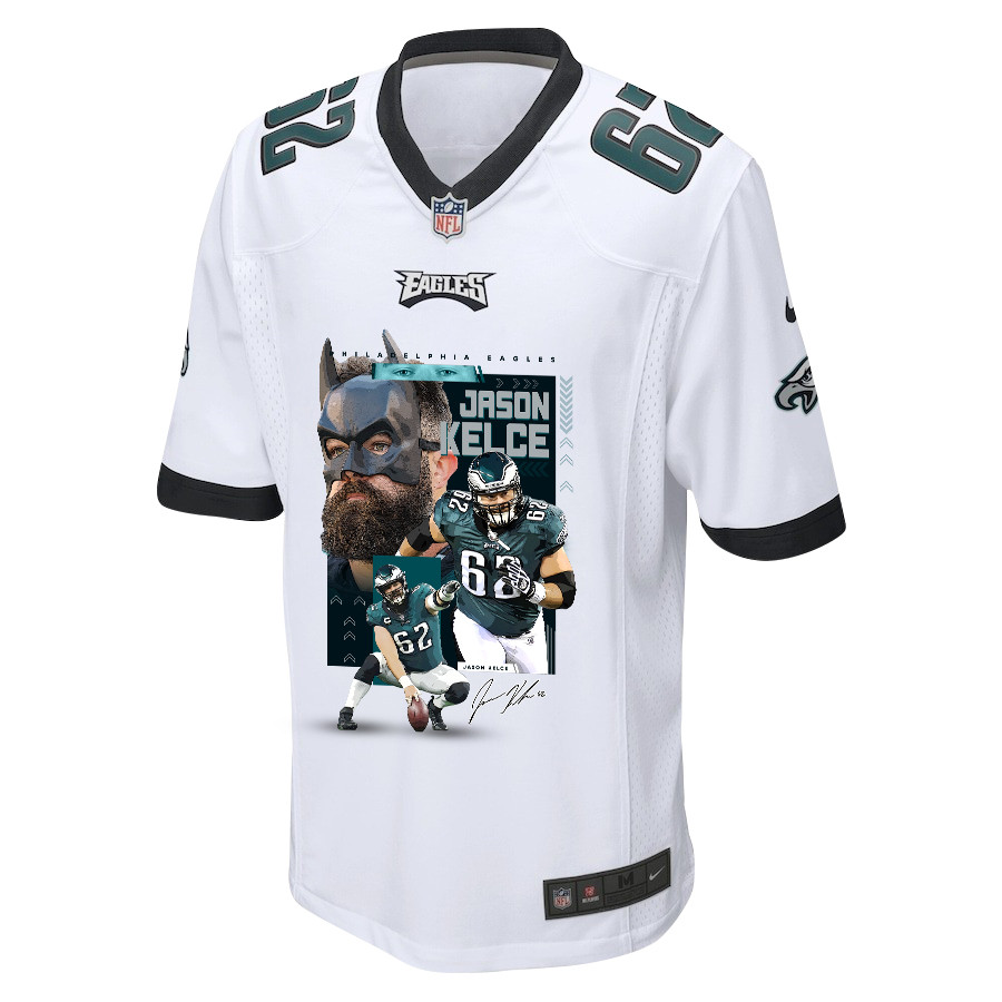 Alternative view of Jason Kelce #62 Philadelphia Eagles Game Jersey - Men's | White