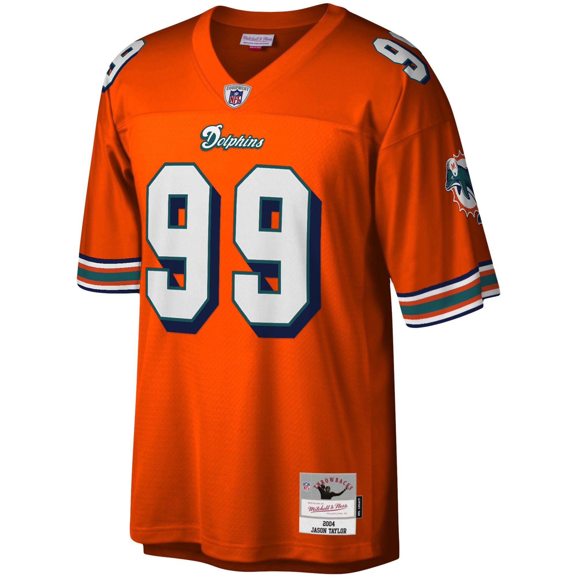 Alternative view of Jason Taylor Mitchell & Ness Miami Dolphins Retired Player Game Jersey - Men's