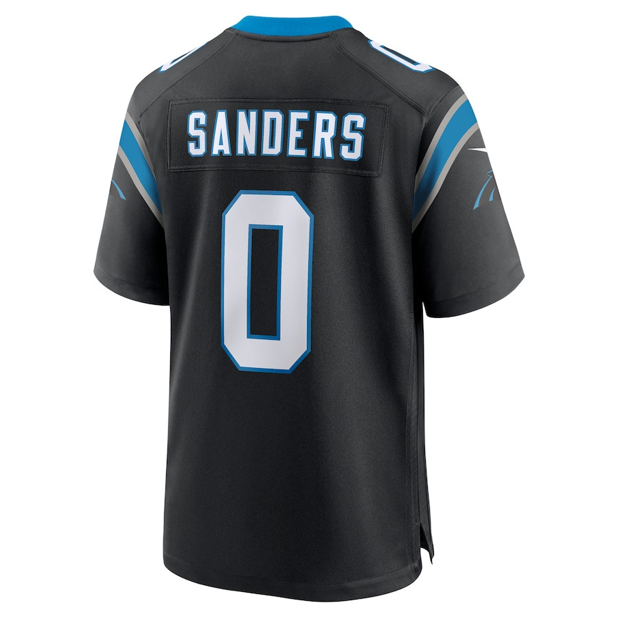 Ja'Tavion Sanders #0 Carolina Panthers Game Jersey - Men's | Black - Image 3