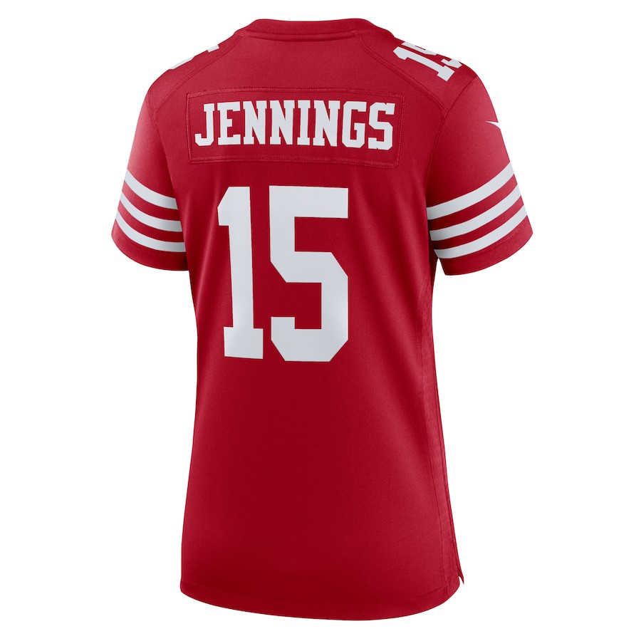 Jauan Jennings #15 San Francisco 49ers Game Jersey - Women's | Scarlet - Image 3