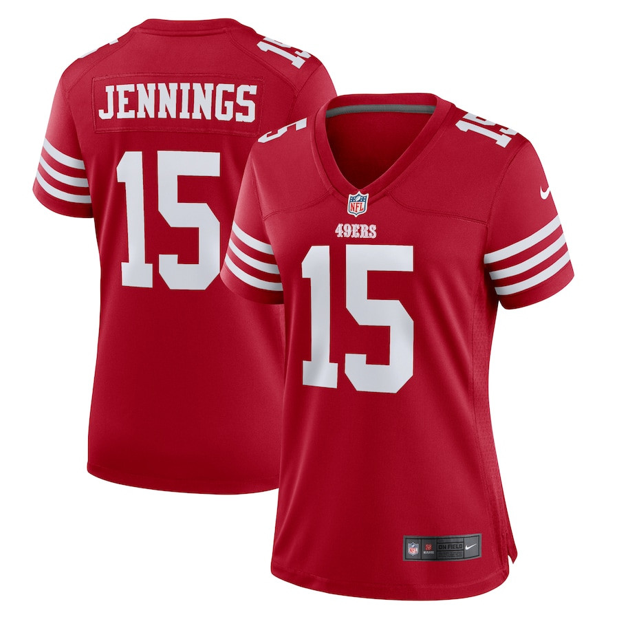 Jauan Jennings #15 San Francisco 49ers Game Jersey - Women's | Scarlet