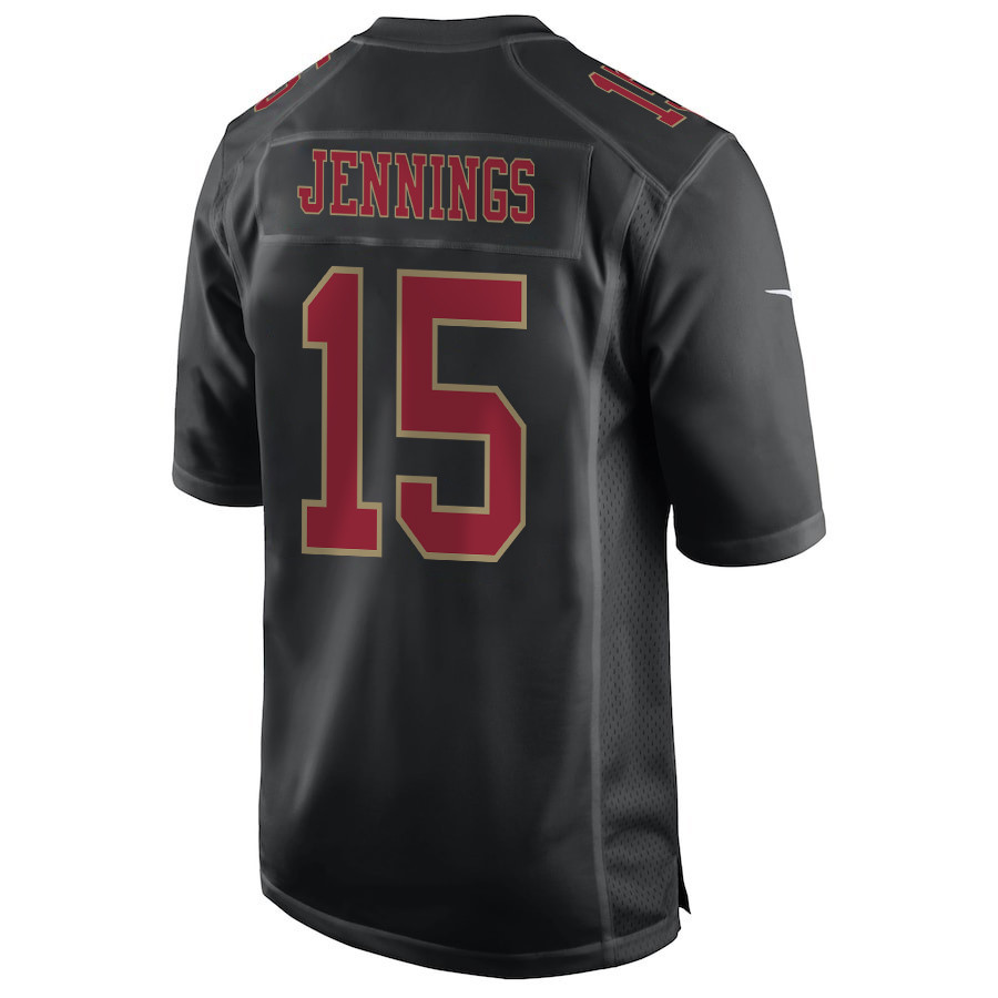 Jauan Jennings #15 San Francisco 49ers Super Bowl LVIII Patch Game Jersey - Men's | Carbon Black - Image 3