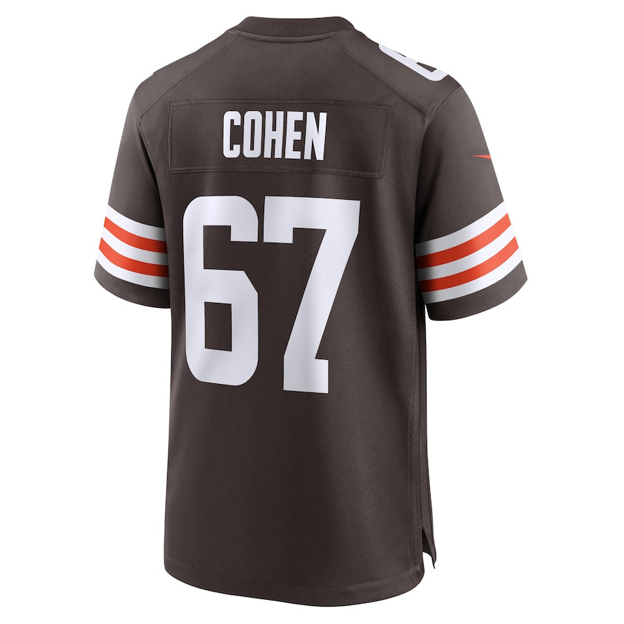 Javion Cohen #67 Cleveland Browns Game Jersey - Men's | Brown - Image 3