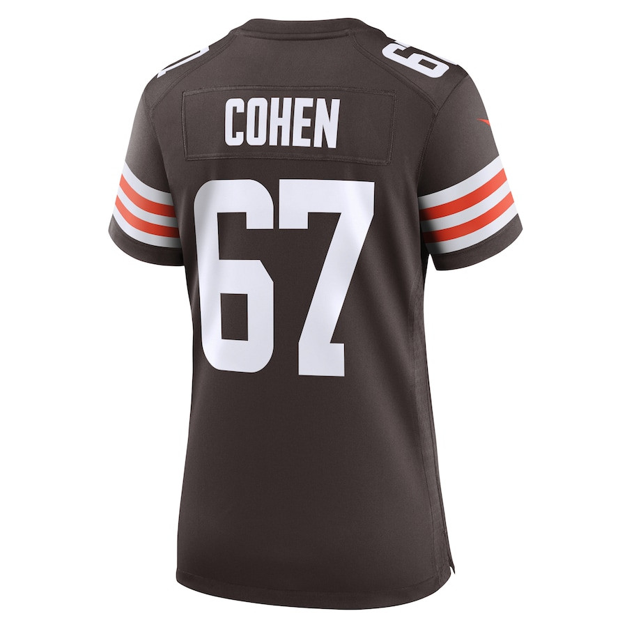 Javion Cohen #67 Cleveland Browns Game Jersey - Women's | Brown - Image 3