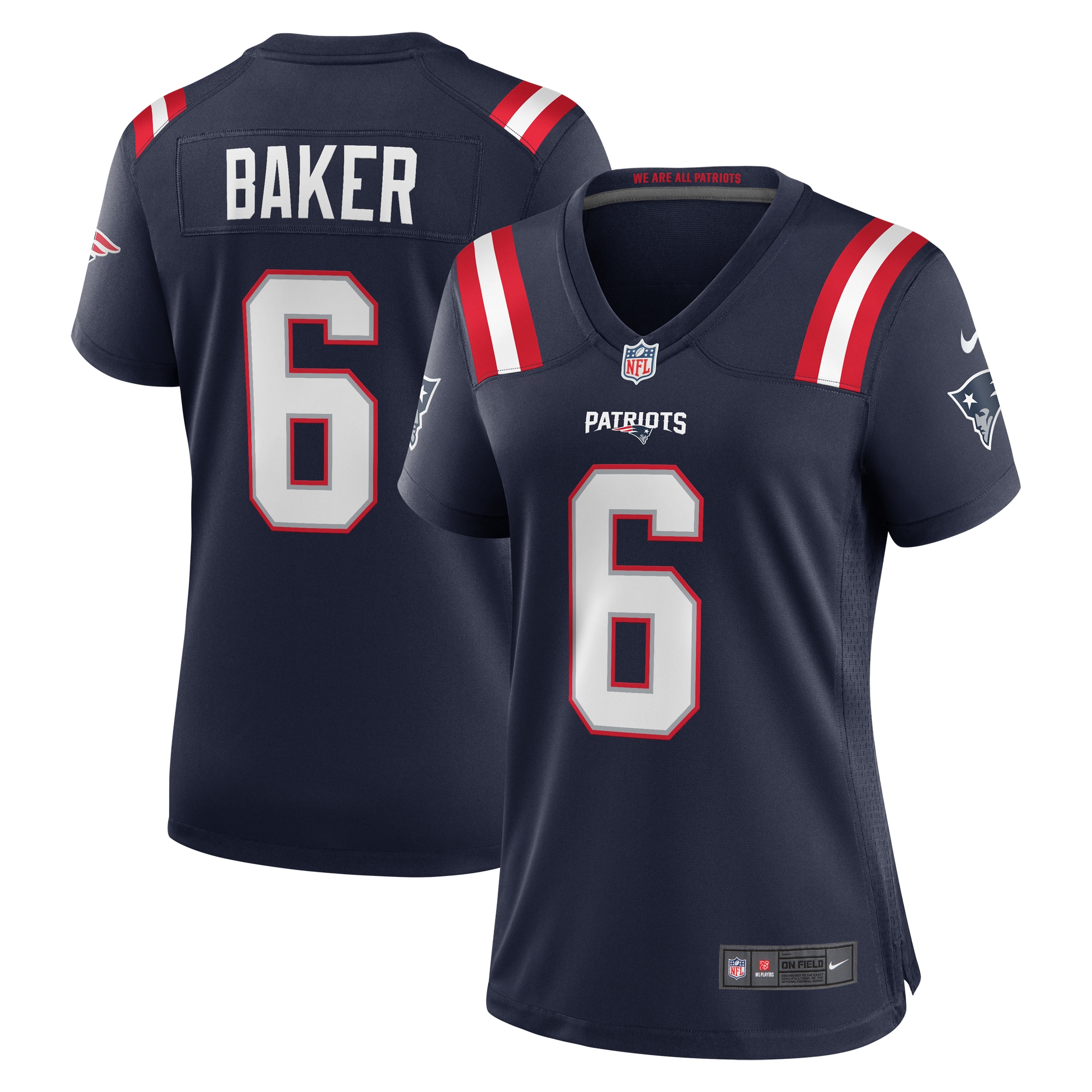 Javon Baker New England Patriots Game Jersey - Women's
