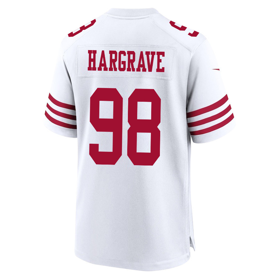 Javon Hargrave #98 San Francisco 49ers Game Jersey - Men's | White - Image 3