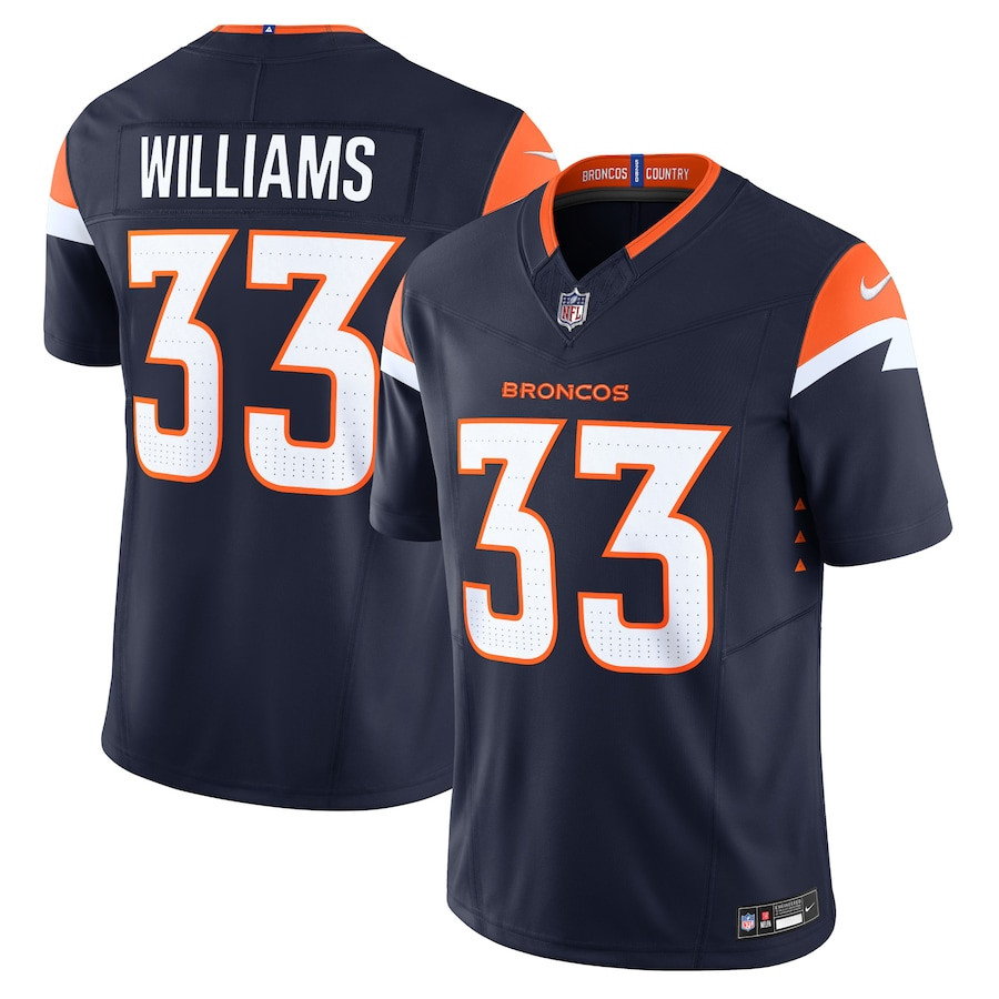 Javonte Williams #33 Denver Broncos Alternate Vapor F.U.S.E. Limited Jersey - Men's | Navy