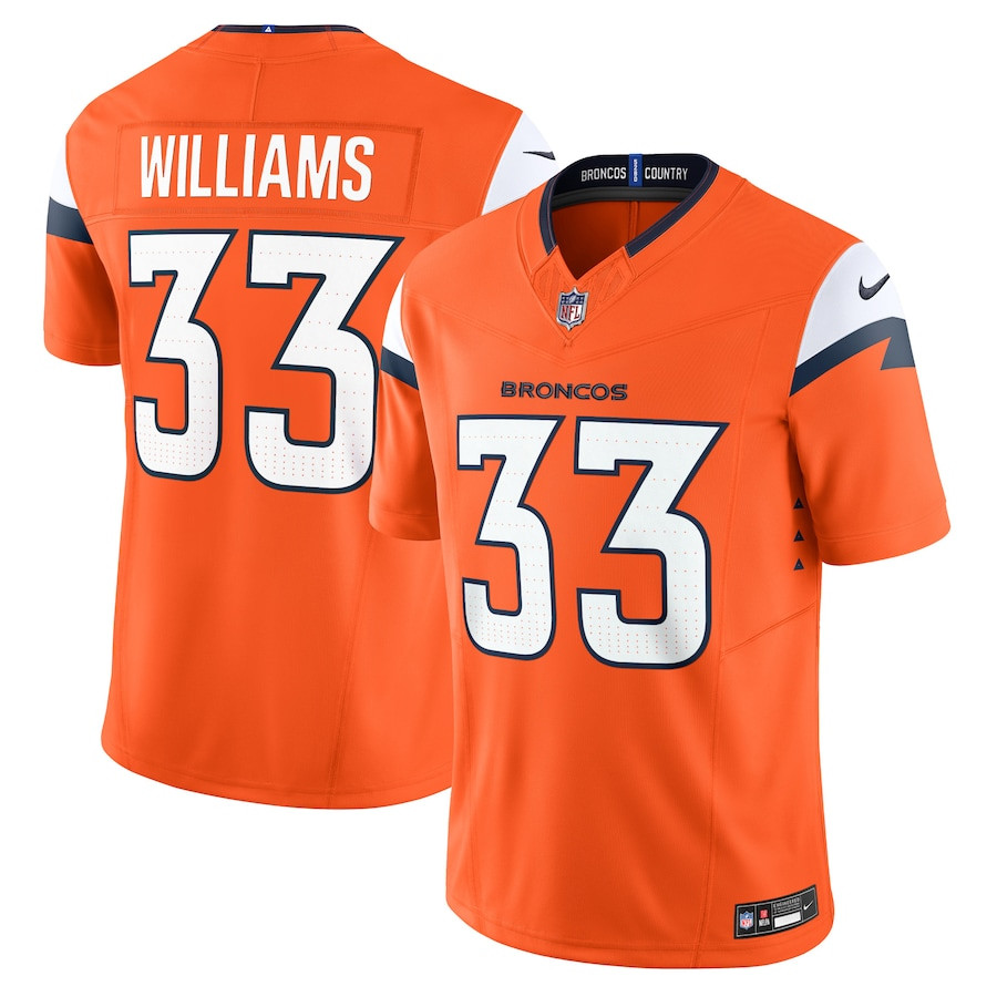 Javonte Williams #33 Denver Broncos Vapor F.U.S.E. Limited Jersey - Men's | Orange
