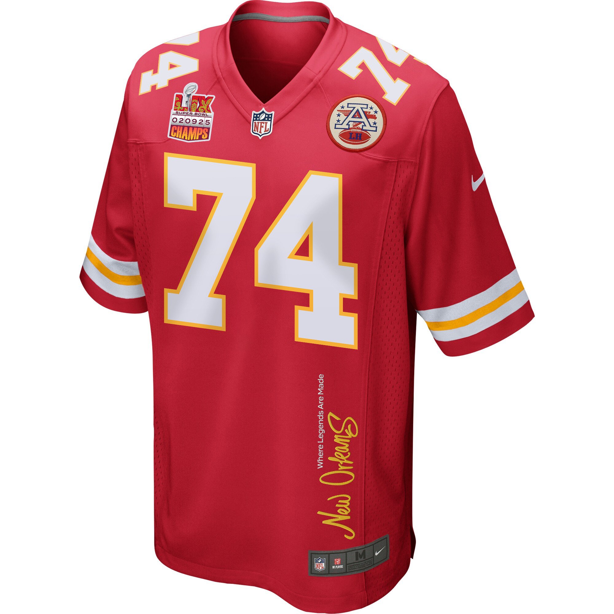 Jawaan Taylor #74 Kansas City Chiefs Super Bowl LIX Champions Patch Legend Jersey - Men's | Red - Image 3