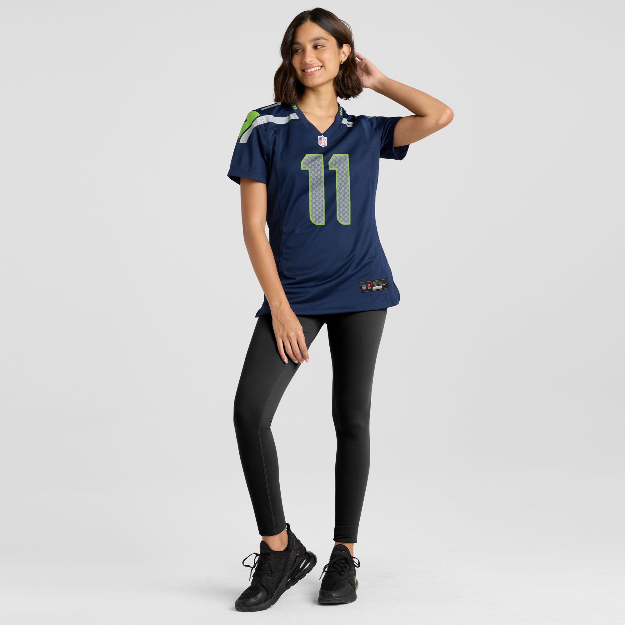 Jaxon Smith-Njigba Seattle Seahawks Game Jersey - Women's | Njigba College Navy Team Game Jersey - Image 4